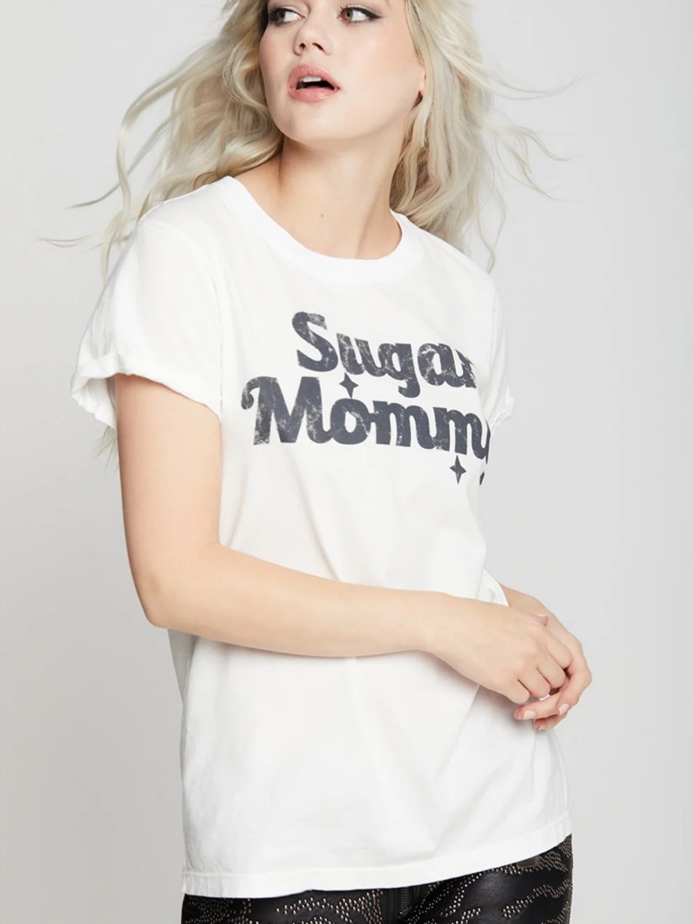 Recycled Karma White 'Sugar Mommy' Graphic Tee - Picture 3 of 4